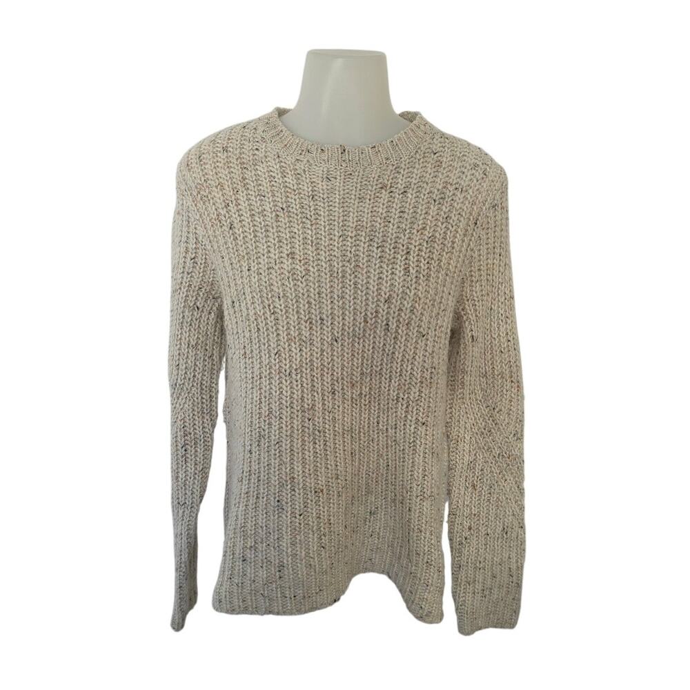 A New Day x Target Cream Confetti Crew Neck Pullover Sweater Medium Cozy Basic